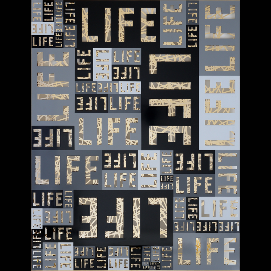 池内信介<br>「LIFE No.7 Black×Gray×Light Gray×Dark  Gray Ver.1」